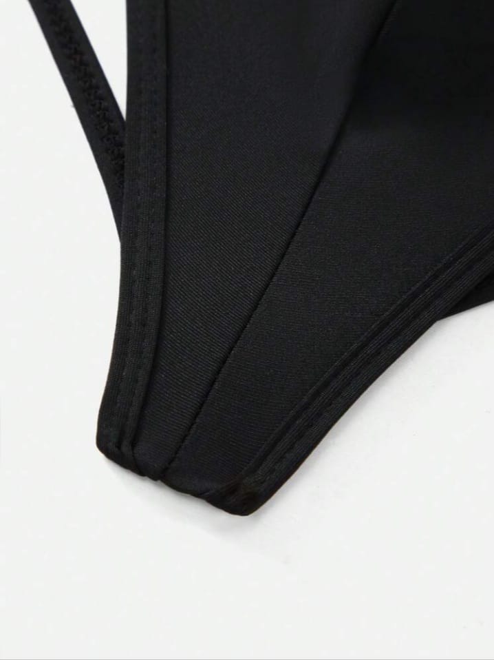 Men's Solid Color Hollow Out Design Elastic Waist Sexy Briefs